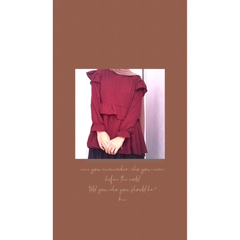 เสื้อ MAROON RUFFLES