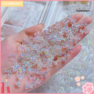 【JM】โบว์เรซิ่น 3d ประดับเพชรเทียม สําหรับตกแต่งเล็บ DIY 50 ชิ้น ต่อชุด