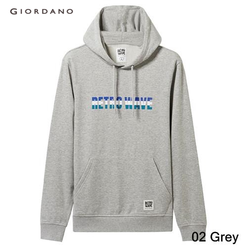 GIORDANO MEN Graphic kanga pocket hoodie 31099702