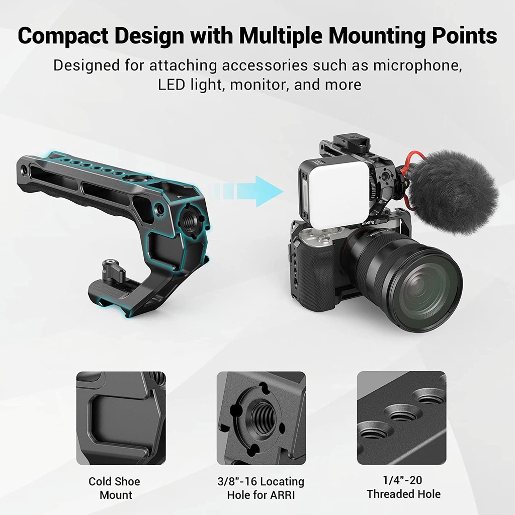 Smallrig ที่จับด้านบนกล้อง อุปกรณ์เสริม สําหรับรางรถไฟ NATO(Lite)3766