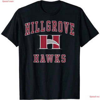 เสื้อยืดครอป ผู้ชายและผู้หญิง Hillgrove High School Hawks T-Shirt C1 newS-5XL