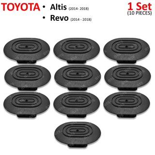 กิ๊บคิ้วบันไดล่าง 10 ชิ้น สีดำ สำหรับ Toyota Altis,Revo ปี 2014-2018