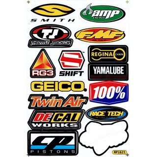 สติกเกอร์แต่งรถ ติดรถยนต์ รถมอเตอร์ไซค์ หมวกกันน็อค โลโก้ สปอนเซอร์ Racing sticker Sponsor ขนาด 27 x 18 cm ST191