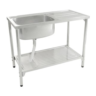 Sink stand FREESTANDING SINK AXIA OASIS ST 100 1B1D STAINLESS STEEL Sink device Kitchen equipment อ่างล้างจานขาตั้ง ซิงค