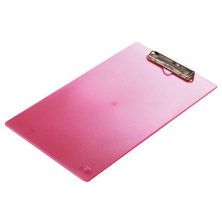 คลิปบอร์ด F4 สีชมพูใส โรบิน R20 Clipboard F4 Transparent pink Robin R20