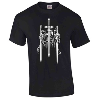 ㏘㏂※ถูกสุดๆYuanl5 เสื้อยืดแขนสั้นลําลอง ผ้าฝ้าย 100% พิมพ์ลายอนิเมะ Sword Art Online Shadow พลัสไซซ์ สําหรับผู้ชาย