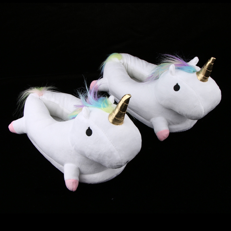 [FENTEER1] รองเท้าแตะสลิปเปอร์ ลายสัตว์น่ารัก เหมาะกับใส่ในบ้าน และฤดูหนาว