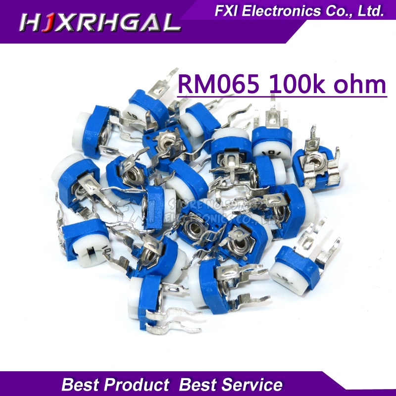 20PCS RM065 RM-065 100K โอห์ม 104 RM065-104 Trimpot Trimmer Potentiometer variable resistor
