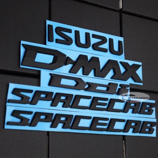 All New Isuzu D-MAX SPACECAB 2020 2021 ชุด 5 ชิ้น ป้ายโลโก้ ตัวนูน ISUZU D-MAX Ddi SPACECAB 2020 2021 2022 สีดำด้าน