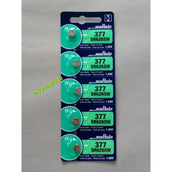 ถ่านกระดุมmurata(มูราตะ)​ของแท้​ เบอร์sr626sw(แผง5ก้อน)​