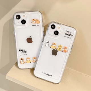 ✨ส่งเชือกเส้นเล็ก✨เคสไอโฟน14 Pro Max 13 12 11 เคส for iPhone 14พลัส การ์ตูนง่ายๆ โปร่งใส พกง่ายๆ การป้องกันการตก Case