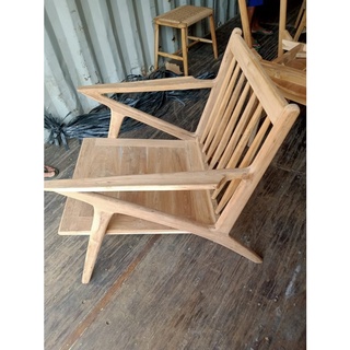 🔷พร้อมส่ง 🔷 teak wood large seat chair เก้าอี้บีช เก้าอี้ไม้สักทอง