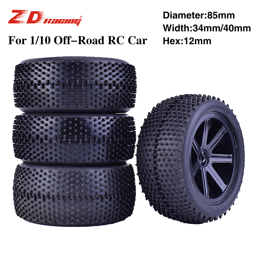 4 ชิ้น/เซ็ต ZD Racing 85 มม.ล้อ Hub Rim & ยางสําหรับ 1/10 Off-Road RC รถ Buggy ยางอะไหล่อุปกรณ์เสริมส่วนประกอบ