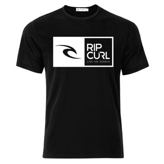 RIP CURL Big Logo Cotton Baju Hitam Putih Men T Shirt p1AG