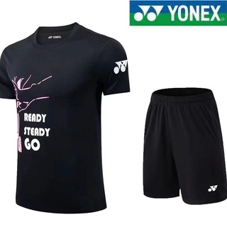 Yonex ใหม่ เสื้อกีฬาแบดมินตัน แขนสั้น แฟชั่นฤดูร้อน สําหรับผู้ชาย และผู้หญิง