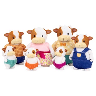 LIL WOODZEEZ COW LARGE FAMILY SET - เซ็ตตุ๊กตาวัวครอบครัวใหญ่