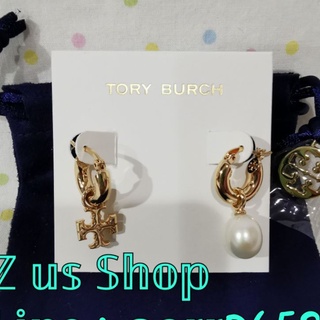 พรีฯTORY BURCH KIRA MISMATCH HOOP EARRING.