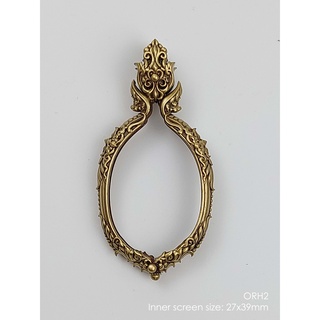 ORH2Brass Orahan2 Oval amulet casing 27x39mm กรอบพระรูปไข่ กรอบพระทองเหลือง