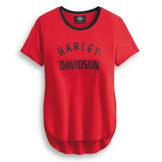 เสื้อยืดผู้หญิงสีแดงลิขสิทธิ์แท้จาก Harley Davidson 96195-20VW