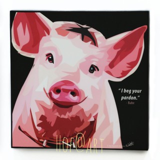 Babe เบ๊บ หมูน้อยหัวใจเทวดา หมู การ์ตูน cartoon รูปภาพ​ติด​ผนัง​ pop art ของขวัญ รูปภาพ กรอบรูป แต่งบ้าน