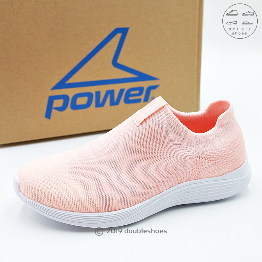Bata Power (548-3018) รองเท้าผ้าใบผู้หญิง รองเท้าวิ่ง แบบสวม สลิปออน สีชมพู รุ่น Glide Nimble ไซส์ 36-41(3-8)