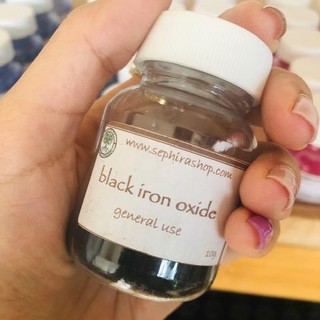 สีดำ Black Iron Oxide Cosmetic เกรดเครื่องสำอาง สำหรับผสมทำสบู่ ทำลิป ทำเรซิ่น ทำเทียน ขนาด 10g