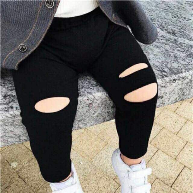 คุณภาพสูงมาก Ripped KNEE LEGGINGS (ยืดหยุ่น) สําหรับ BOYS AND GIRLS