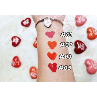 No.7870-03 Heart Kissbeauty LoveMe Matte LipHeart Gloss 8 ml. เนื้อแมทสวยทุกสี แพคเกจสุดคิ้วท์ ตลับเล็กๆใช้ได้นานมากค่ะ