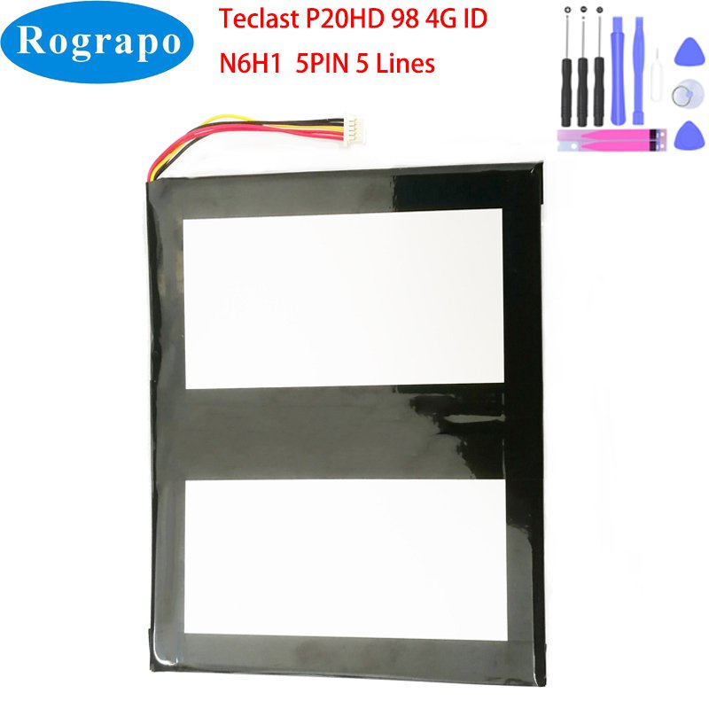 New 8000mAh Tablet PC Battery For Teclast P20HD 98 4G ID N6H1 P20 HD 22Wh 3.8V 5 Wire Plug G9YO