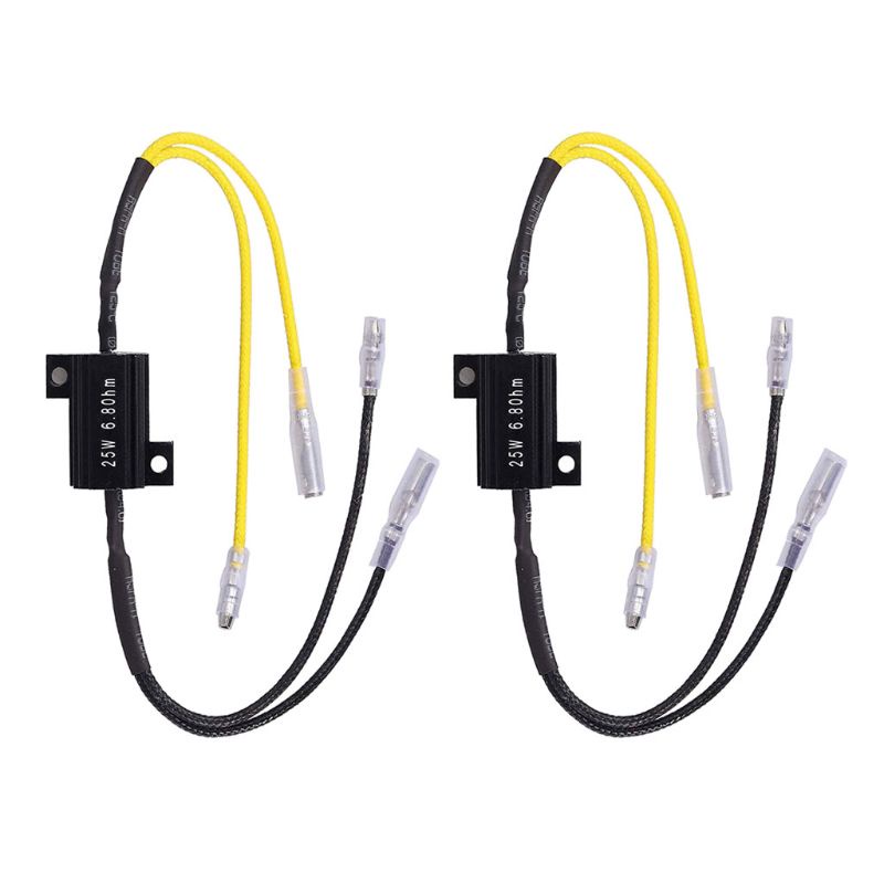Yo 25W 6 8Ohm LED Fog Light Load Resistor Flicker Decoders Canceler Bypass Harness