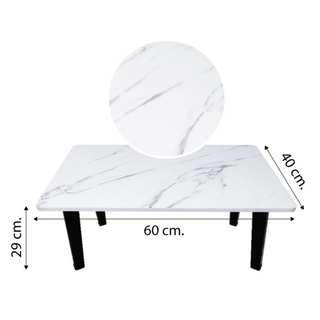 ราคาแพ็กใหม่ใส่กล่อง โต๊ะญี่ปุ่น โต๊ะพับญี่ปุ่น 60*40cm ส่งเร็ว ไม่เสียหาย 4 สี ไม้หนา 15มม ปิดผิวกันน้ำ ขาพับพลาสติก (New)
