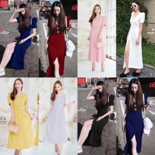 GN6511 **รบกวนสอบถามstockก่อนสั่งซื้อจ้า** เดรสแซกตัวยาว Dress