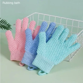ถุงมืออาบน้ำ ขัดตัวขัดขี้ไคล ถุงมือสปา ใยขัด 1ข้าง,1คู่