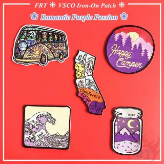 ☸ VSCO：Purple Vibes - Series 01 Romantic Passion Iron-on Patch ☸ 1Pc/5Pcs DIY Sew on Iron on Badges Patches