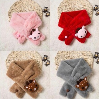 พร้อมส่ง ผ้าพันคอขนนุ่ม สำหรับเด็ก