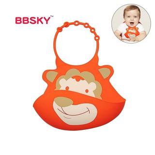 Silicone baby BIB ผ้ากันเปื้อนซิลิโคนสำหรับเด็ก ลายสิงโต