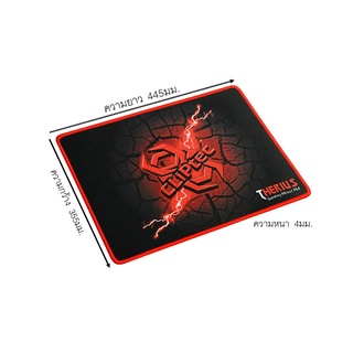 เเผ่นรองเม้าส์ เกมส์มิ่ง แบบ CONTROL ยี่ห้อ CLiPtec รุ่น RGY358-01 BLACK THERIUS GAMING MOUSE PAD 445mm.x355mm. หนา4mm.