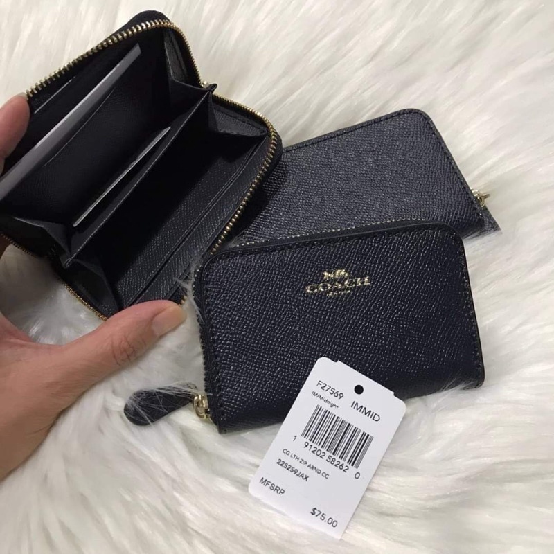 🎀 กระเป๋าใส่เหรียญ COACH F27569 ZIP AROUND COIN CASE