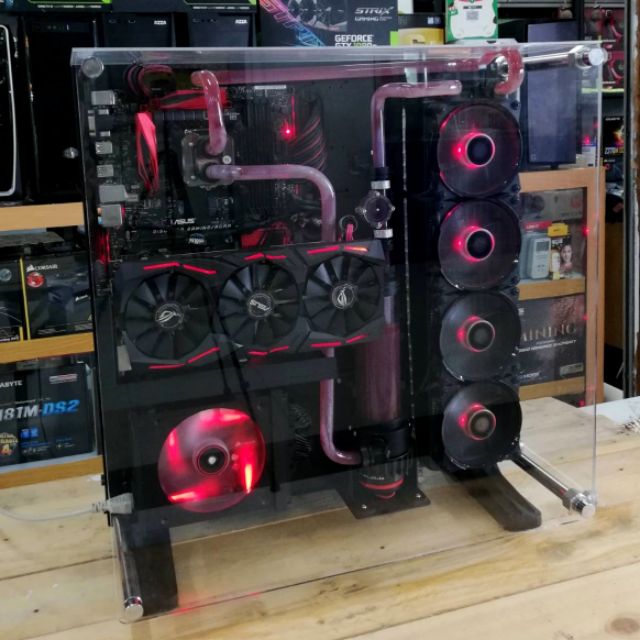 คอมประกอบชุดน้ำเปิด​ cpu​ Core​i5-6400​, vga​ Gtx​ 1070.​เคส​ thermaltake​ Core​  P5