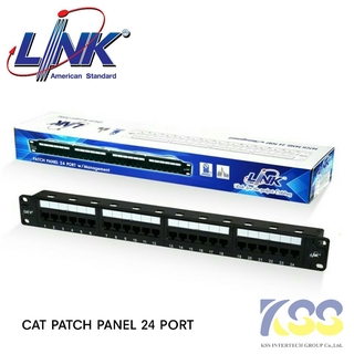 LINK US-3124A CAT 6+ Patch Panel 24 Port (1U) with Management, Dust Cover, New Lable