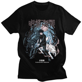 เสื้อยืดแขนสั้น พิมพ์ลายอนิเมะ Jujutsu Kaisen Megumi Fushiguro สไตล์ญี่ปุ่น ฮาราจูกุ สําหรับผู้ชาย และผู้หญิง