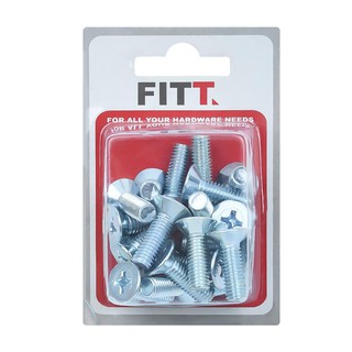 สกรูเกลียวมิลน็อต JF 8X25 MM 25 ตัว NUT MACHINE SCREW 8X25MM JF 25EA