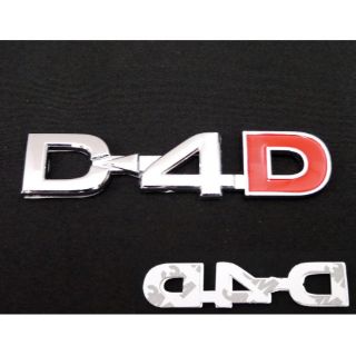 (1ชิ้น) ป้าย D-4D LOGO สำหรับติดรถยนต์โตโยต้า ทุกรุ่น วีโก้ ไทเกอร์ รีโว่ สีชุบ TOYOTA HILUX VIGO MK6 SR5 D4D TIGER REVO