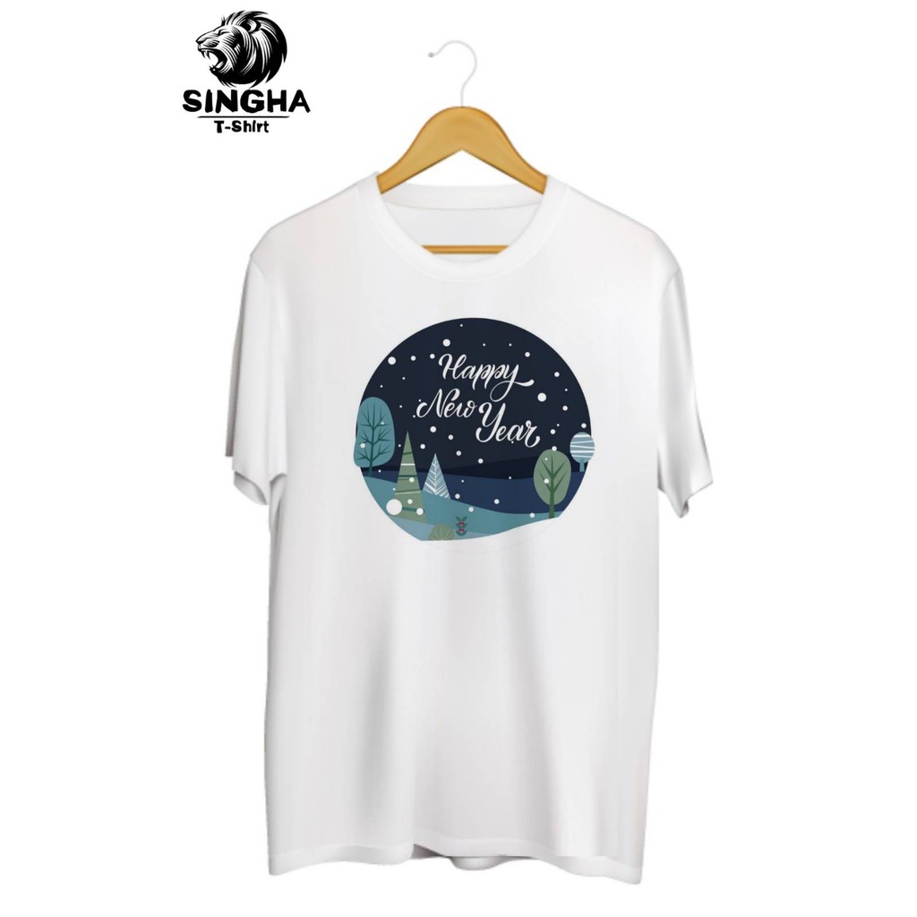 SINGHA T-Shirt New Year Collection🎊 เสื้อยืดสกรีนลาย Snow Night