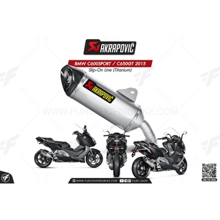 ท่อแต่ง Akrapovic Exhaust Slip-On Line (Titanium) BMW C600SPORT / C650GT 2015