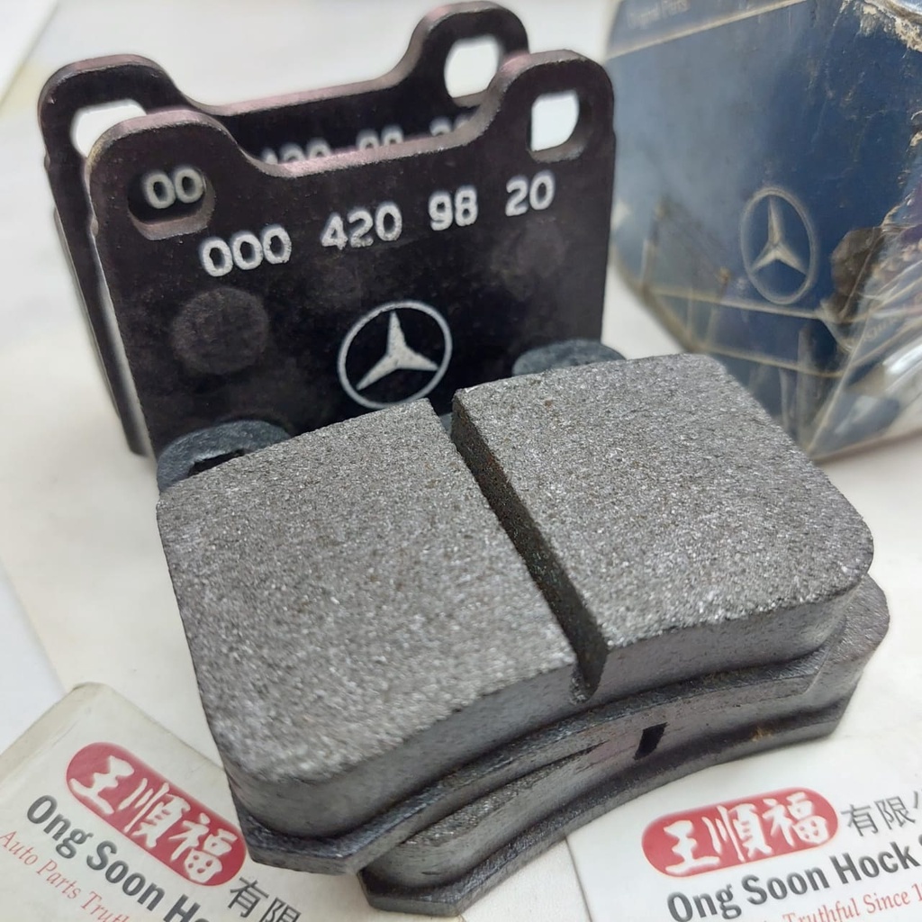W124 W201 W202 ผ้าเบรคชุดหลัง 2 ขา Mercedes 000 420 9820 Simer Germany 20687 Bosch 466 87 REMSA