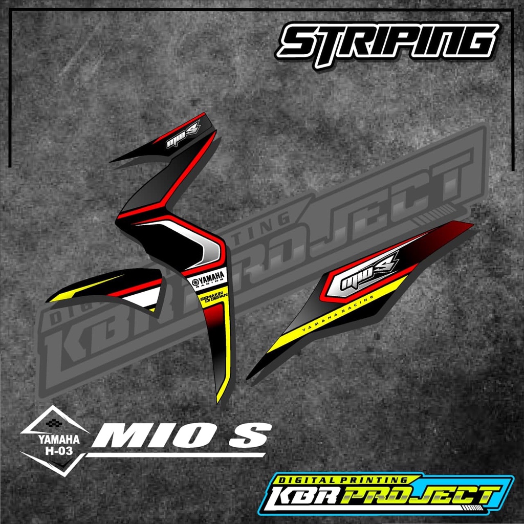 MIO S striping sticker MIO S motor YAMAHA สติ๊กเกอร์มอเตอร์ไซค์ variation Racing H-03 TRANSPARENT