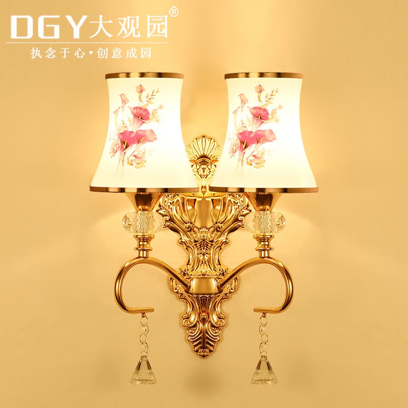 ☜โคมไฟติดผนัง Daguanyuan โคมไฟติดผนังห้องนอนโคมไฟข้างเตียงห้องนั่งเล่นที่ทันสมัยเรียบง่ายโคมไฟบันไดทางเดิน LED รีโมทคอนโ