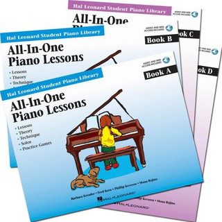 หนังสือเรียนเปียโน Hal Leonard Student Piano Library: ALL-IN-ONE PIANO LESSONS BOOK A, B, C, D +Audio