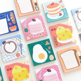 💕Memo pad breakfast กระดาษโน๊ตลายน่ารักกพร้อมเสิร์ฟฟฟ